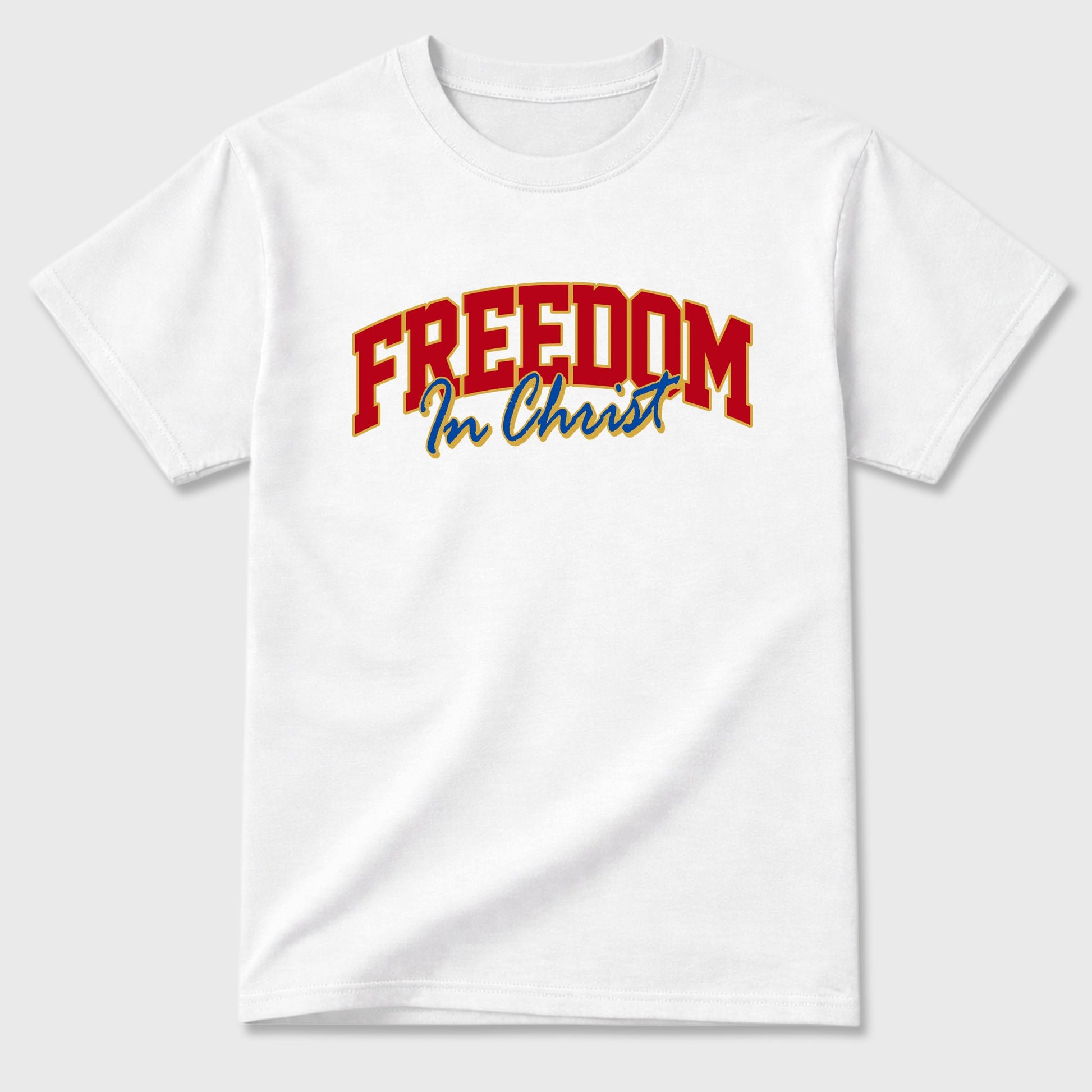 Sneakerfit for Sneakerheads – Sneaker Tees To Match Air Jordan 1 Union x Fragment Sneakers – Freedom In Christ Tee White 2