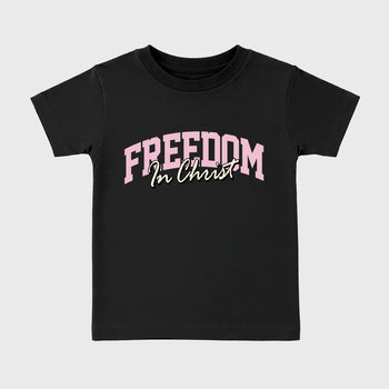 Sneaker match tees – Sneaker Tees To Match Air Jordan 4 Iced Carmine Shoes – Freedom In Christ Kids T-Shirt Black 2