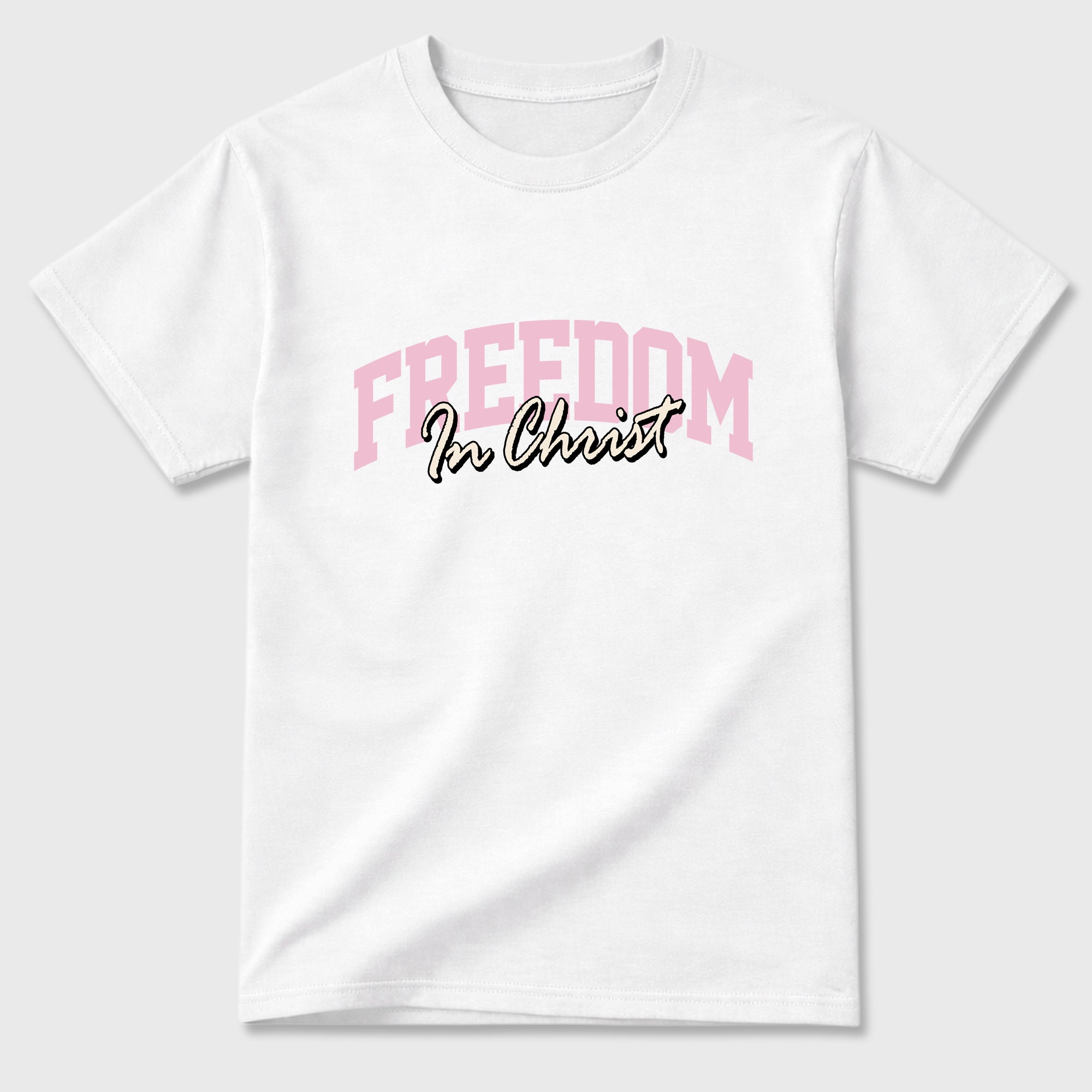 Sneaker match tees – Sneaker Tees To Match Air Jordan 4 Iced Carmine Shoes – Freedom In Christ Tee White 2