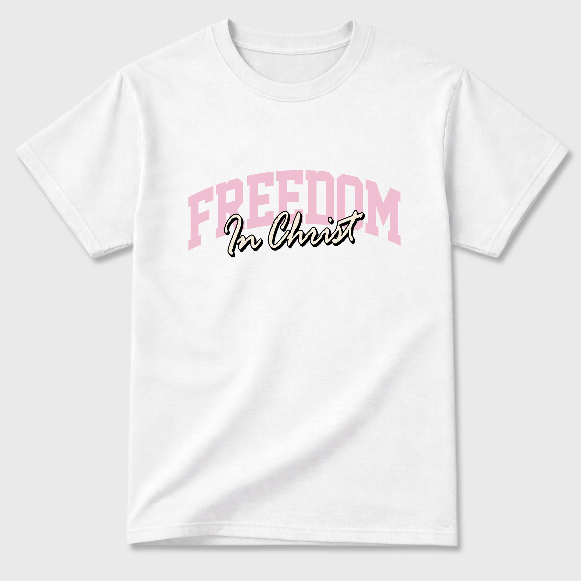 Sneaker match tees – Sneaker Tees To Match Air Jordan 4 Iced Carmine Shoes – Freedom In Christ Tee White 2