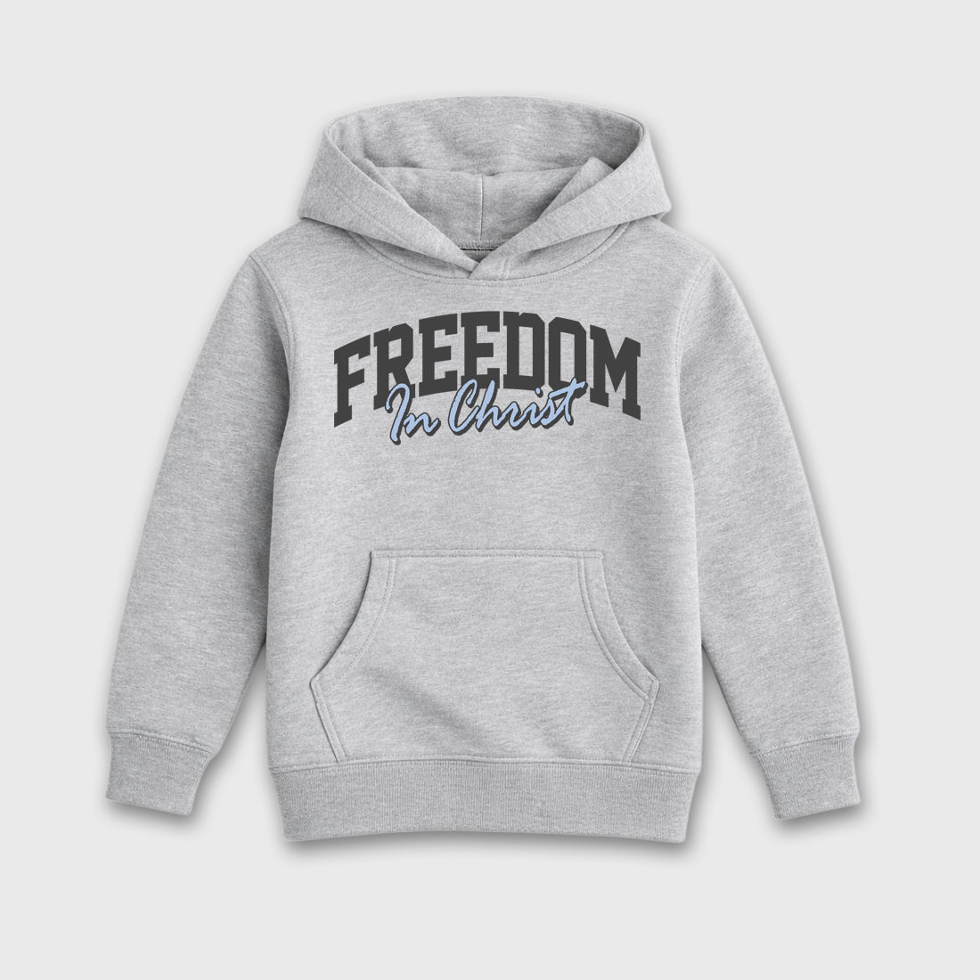 Sneakerfit for Sneakerheads – Sneaker Tees To Match Air Jordan 5 Wolf Grey Sneakers – Freedom In Christ Kids T-Shirt Heather Grey 2