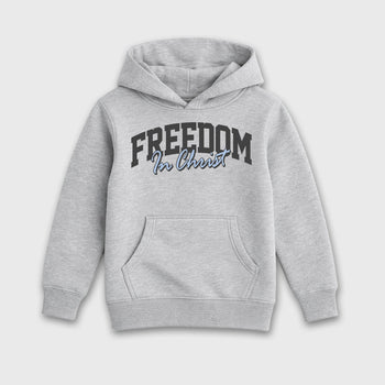 Sneakerfit for Sneakerheads – Sneaker Tees To Match Air Jordan 5 Wolf Grey Sneakers – Freedom In Christ Kids T-Shirt Heather Grey 2