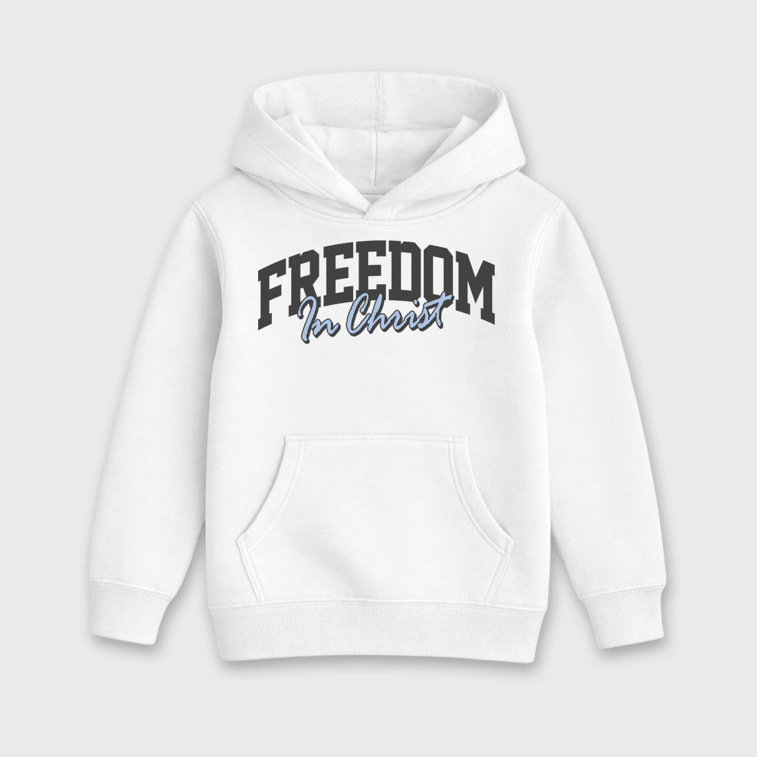 Sneakerfit for Sneakerheads – Sneaker Tees To Match Air Jordan 5 Wolf Grey Sneakers – Freedom In Christ Kids T-Shirt White 2