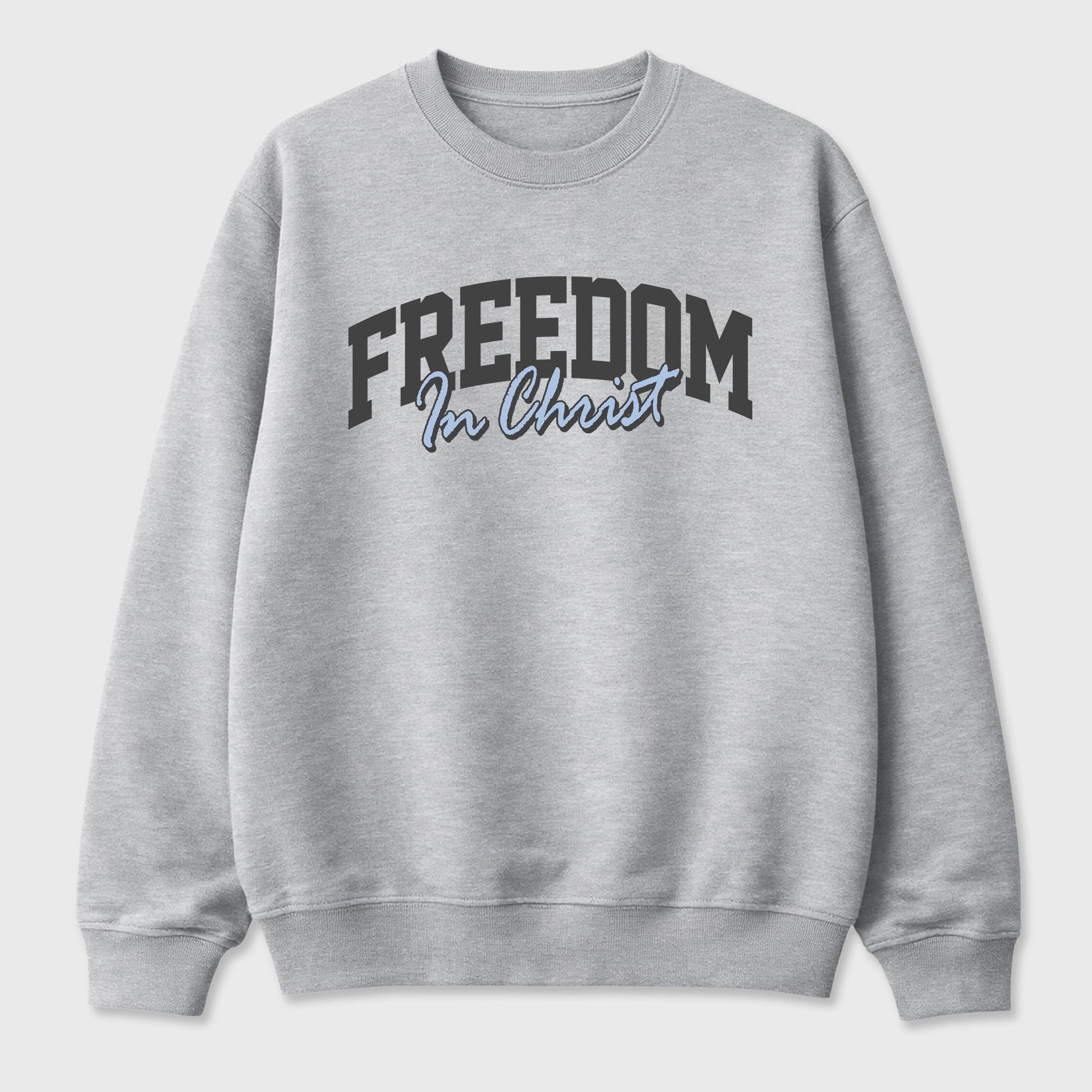 Sneakerfit for Sneakerheads – Sneaker Tees To Match Air Jordan 5 Wolf Grey Sneakers – Freedom In Christ Tee Heather Grey 2