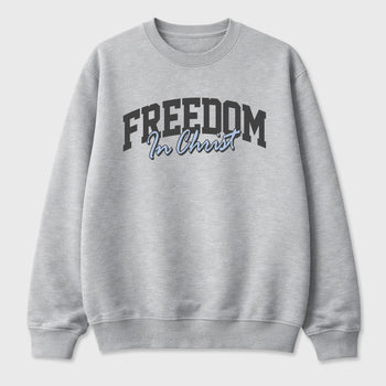 Sneakerfit for Sneakerheads – Sneaker Tees To Match Air Jordan 5 Wolf Grey Sneakers – Freedom In Christ Tee Heather Grey 2