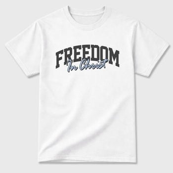 Sneakerfit for Sneakerheads – Sneaker Tees To Match Air Jordan 5 Wolf Grey Sneakers – Freedom In Christ Tee White 2