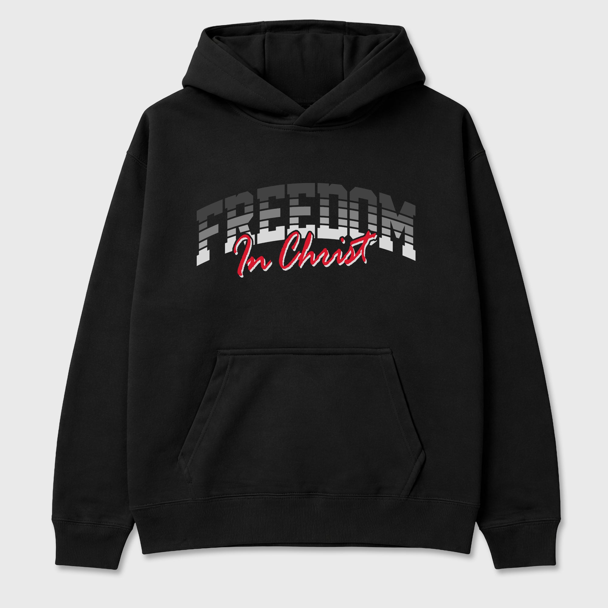 Freedom In Christ Graphic T-Shirt featuring original streetwear artwork designed to match the Air Max 95 Reverse Solar Red. Black 2 Graphic Tee.