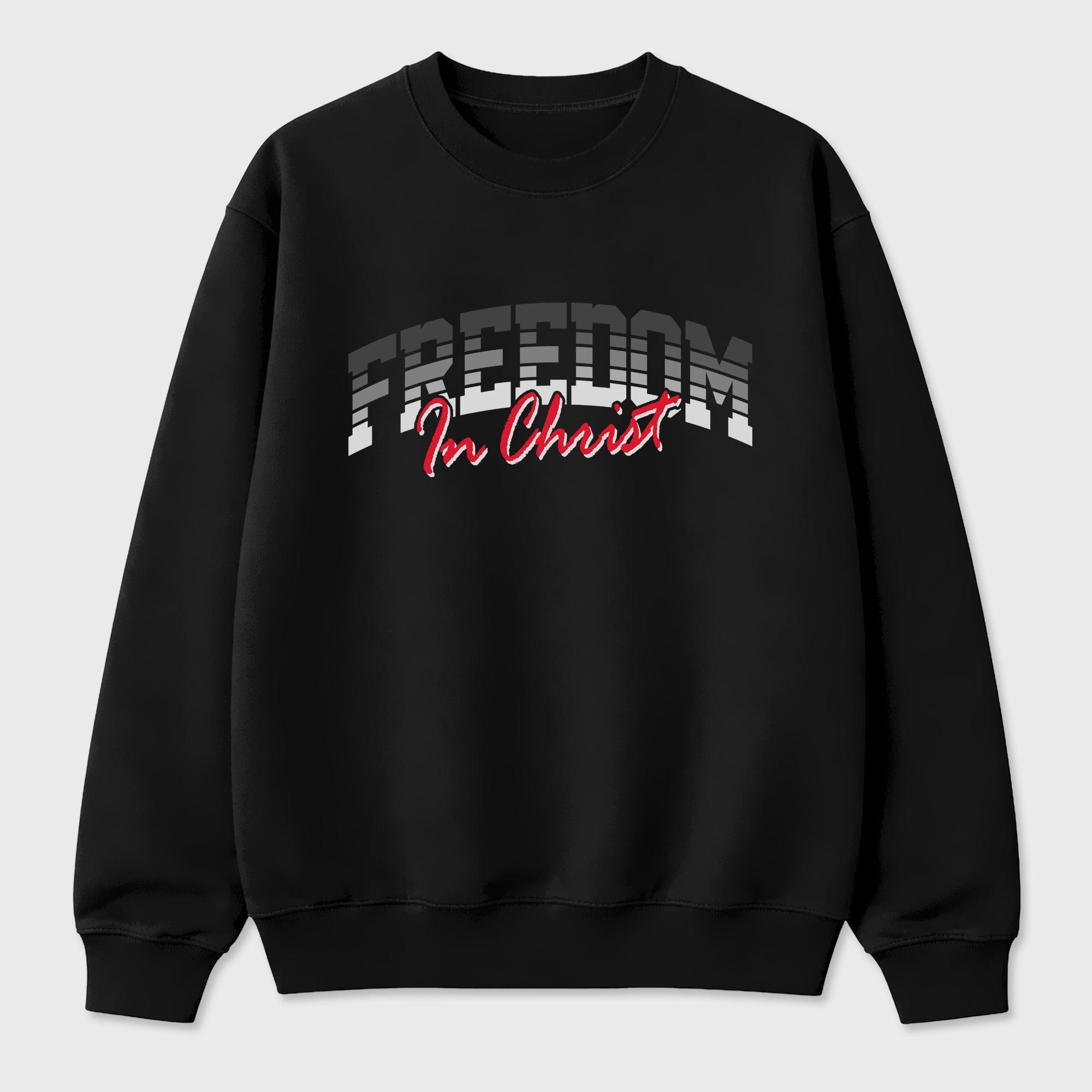 Freedom In Christ Graphic T-Shirt featuring original streetwear artwork designed to match the Air Max 95 Reverse Solar Red. Black 2 Graphic Tee.