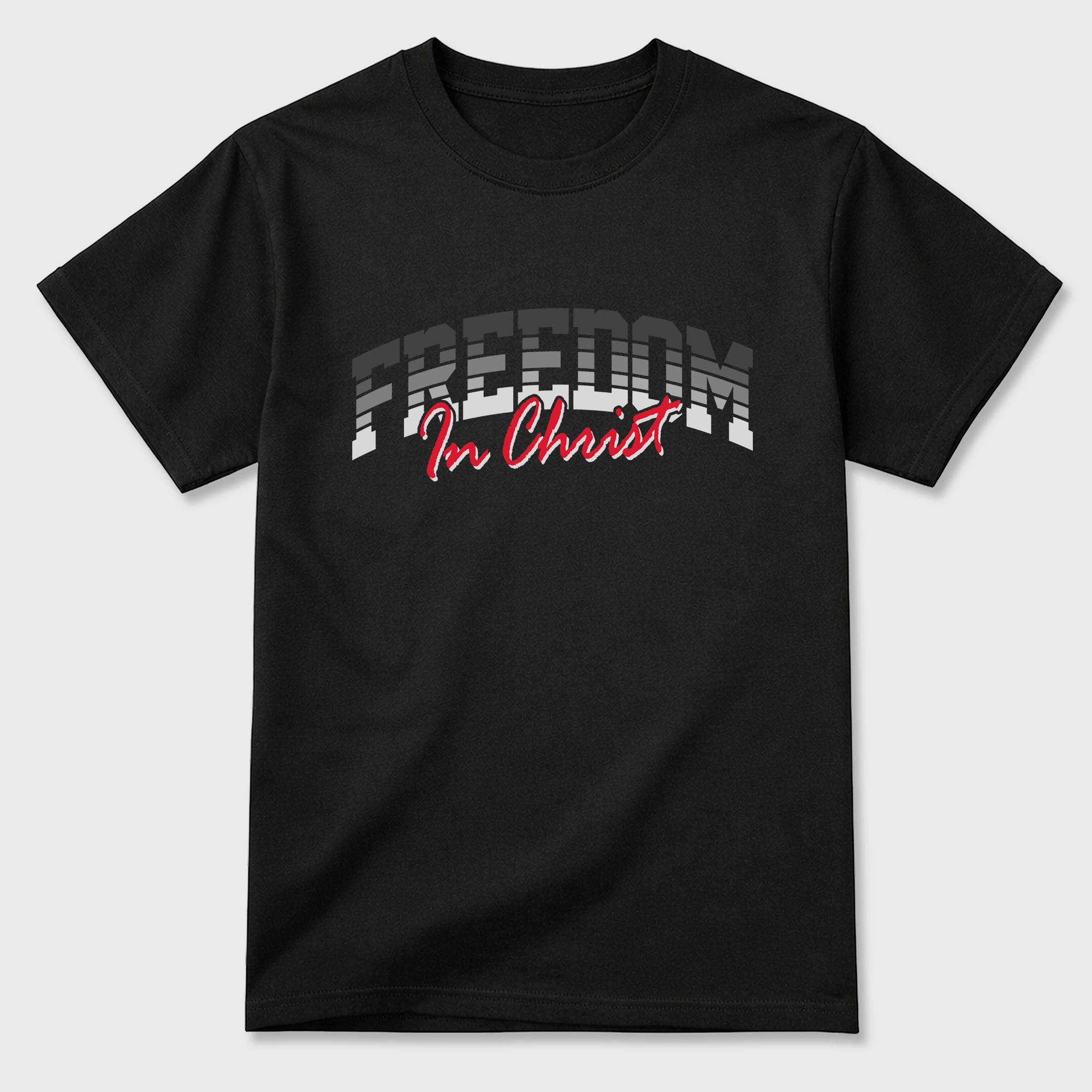 Freedom In Christ Graphic T-Shirt featuring original streetwear artwork designed to match the Air Max 95 Reverse Solar Red. Black 2 Graphic T-Shirt.