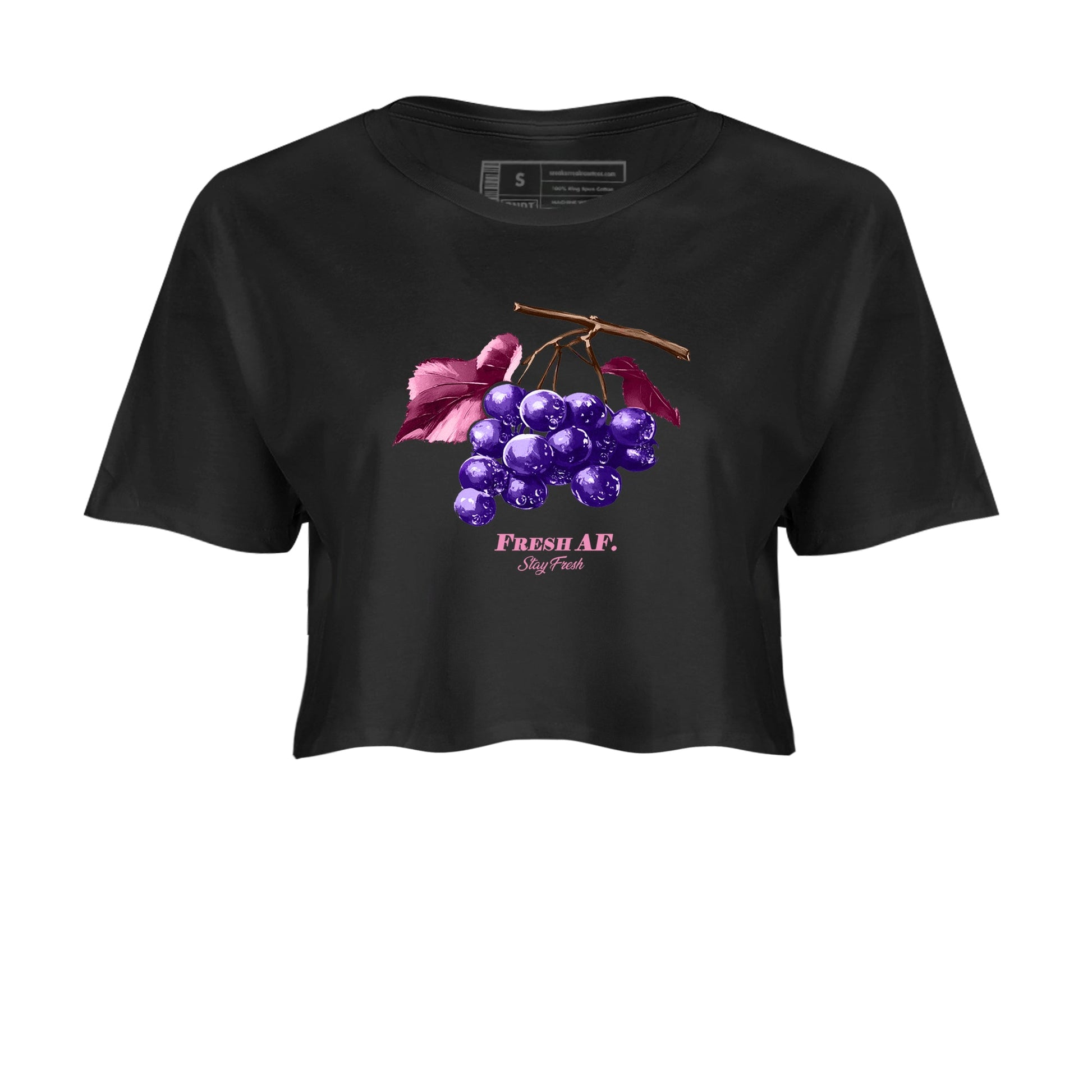 Sneaker match tees – Sneaker Tees To Match Air Jordan 11 Canyon Purple Shoes – Fresh Grape Crop T-Shirt Black 2