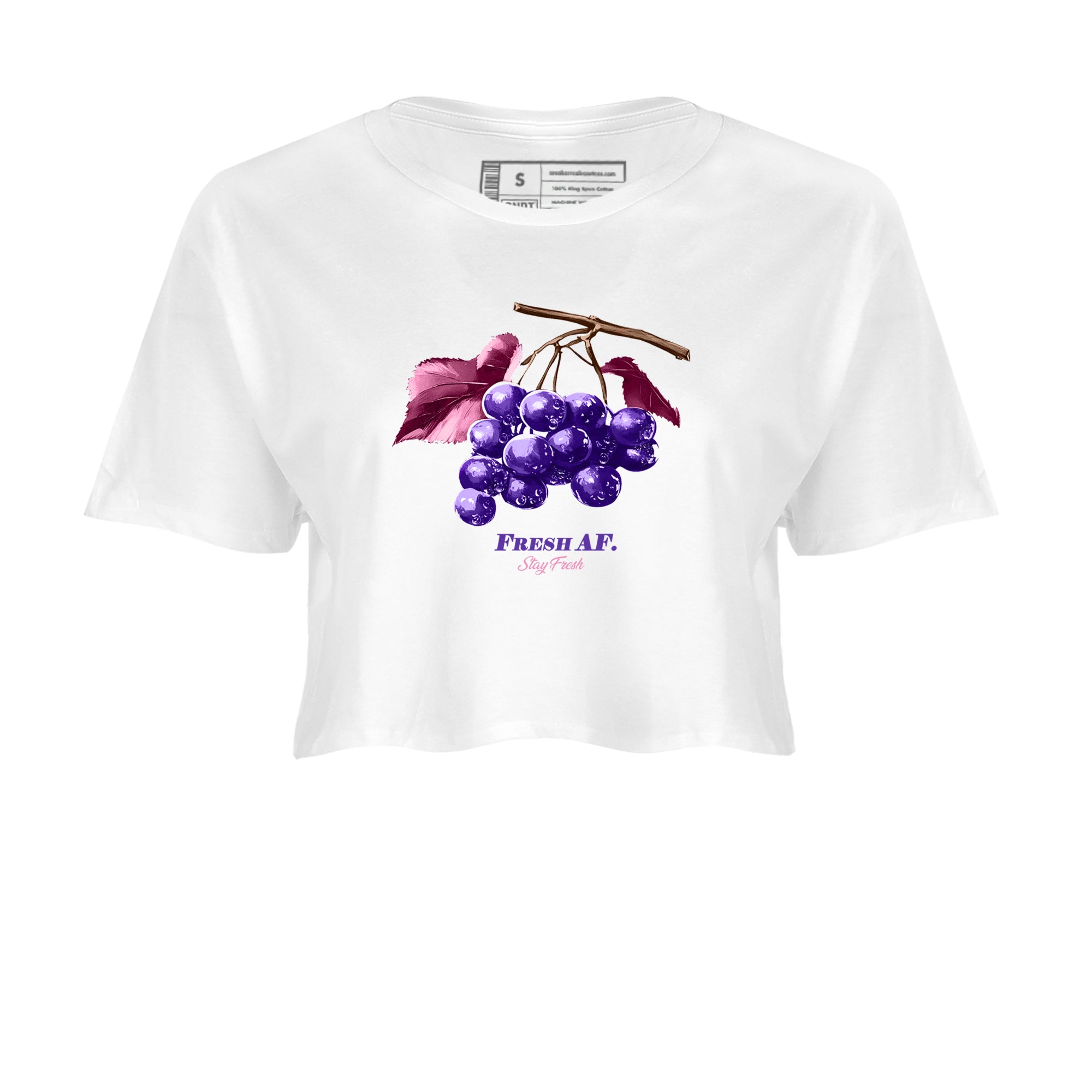 Sneaker match tees – Sneaker Tees To Match Air Jordan 11 Canyon Purple Shoes – Fresh Grape Crop T-Shirt White 2