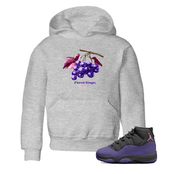 Sneaker match tees – Sneaker Tees To Match Air Jordan 11 Canyon Purple Shoes – Fresh Grape Kids T-Shirt Heather Grey 1
