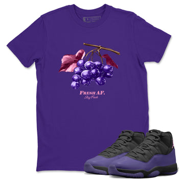 Sneaker match tees – Sneaker Tees To Match Air Jordan 11 Canyon Purple Shoes – Fresh Grape Tee Purple 1