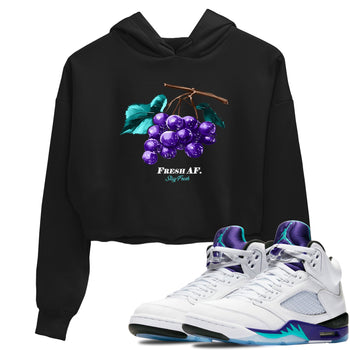 5s Grape shirts to match jordans Fresh Grape best t shirts to wear with jordans AJ 5 OG Grape match shoes to clothes SNRT Sneaker Tees unisex cotton Black 1 crop tee