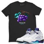 5s Grape shirts to match jordans Fresh Grape best t shirts to wear with jordans AJ 5 OG Grape match shoes to clothes SNRT Sneaker Tees unisex cotton Black 1 shirts