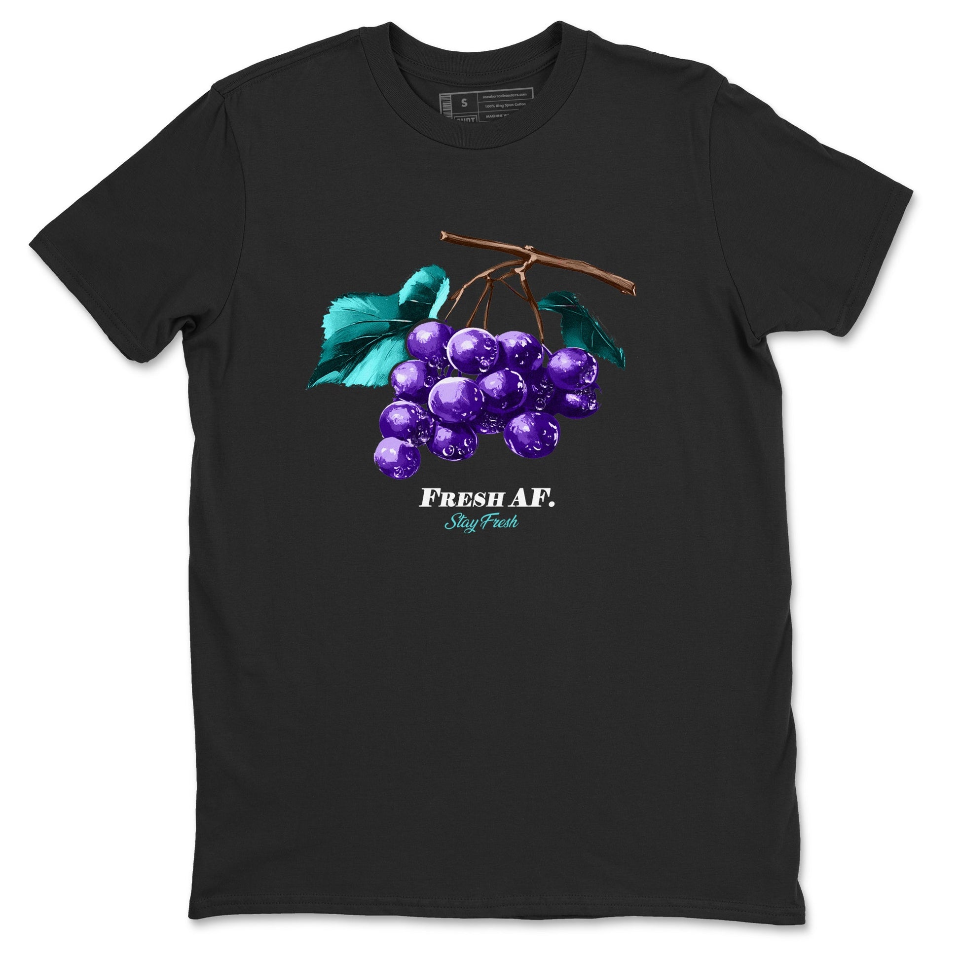 5s Grape shirts to match jordans Fresh Grape best t shirts to wear with jordans Air Jordan 5 Retro Grape match shoes to clothes SNRT Sneaker Tees unisex cotton Black 2 shirts