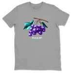 5s Grape shirts to match jordans Fresh Grape best t shirts to wear with jordans Air Jordan 5 Retro Grape match shoes to clothes SNRT Sneaker Tees unisex cotton Heather Grey 2 shirts