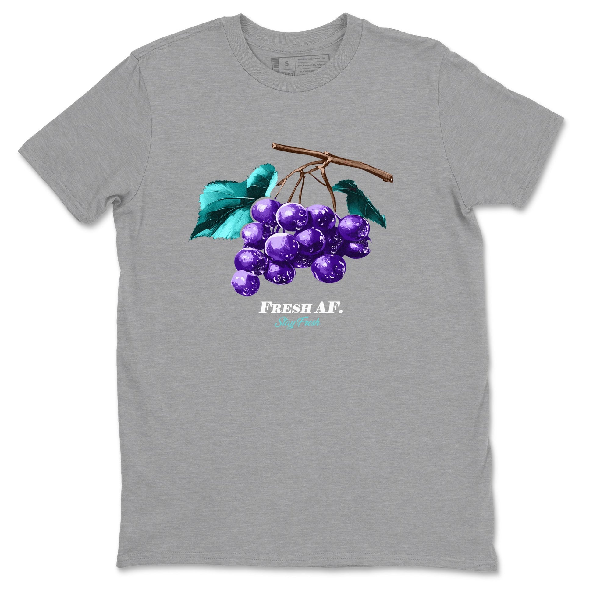 5s Grape shirts to match jordans Fresh Grape best t shirts to wear with jordans Air Jordan 5 Retro Grape match shoes to clothes SNRT Sneaker Tees unisex cotton Heather Grey 2 shirts