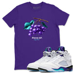 5s Grape shirts to match jordans Fresh Grape best t shirts to wear with jordans Air Jordan 5 Retro Grape match shoes to clothes SNRT Sneaker Tees unisex cotton Purple 1 shirts