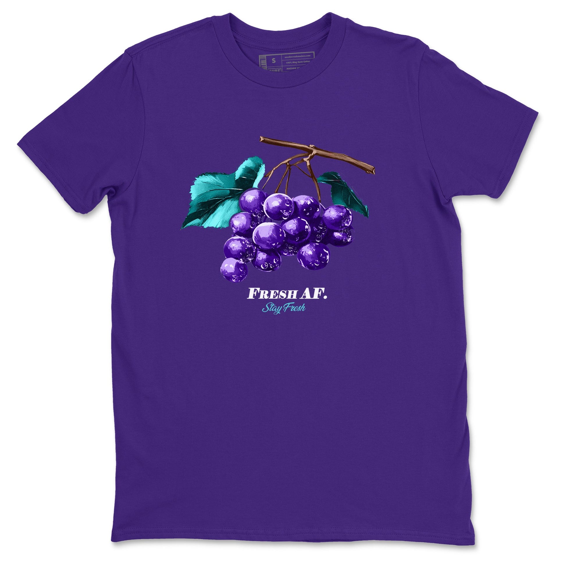 5s Grape shirts to match jordans Fresh Grape best t shirts to wear with jordans Air Jordan 5 Retro Grape match shoes to clothes SNRT Sneaker Tees unisex cotton Purple 2 shirts