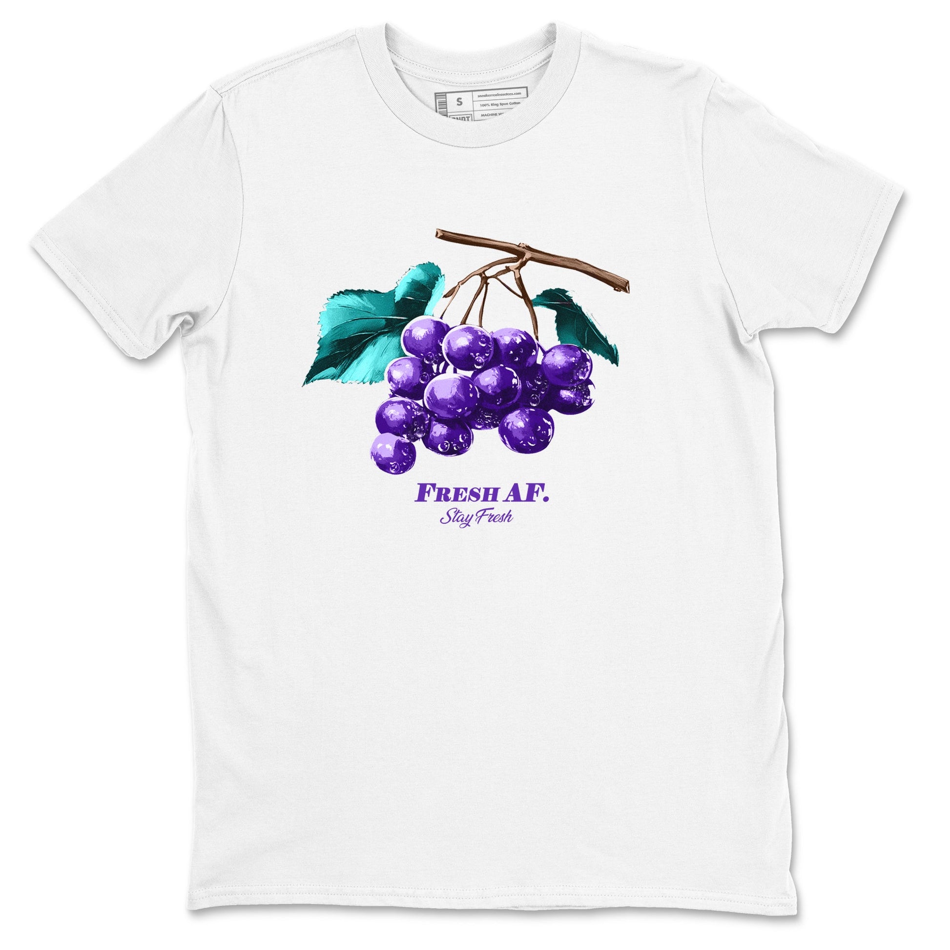 5s Grape shirts to match jordans Fresh Grape best t shirts to wear with jordans Air Jordan 5 Retro Grape match shoes to clothes SNRT Sneaker Tees unisex cotton White 2 shirts