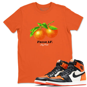 Sneaker match tees – Sneaker Tees To Match Air Jordan 1 Shattered Backboard Shoes – Fresh Orange Tee Orange 1