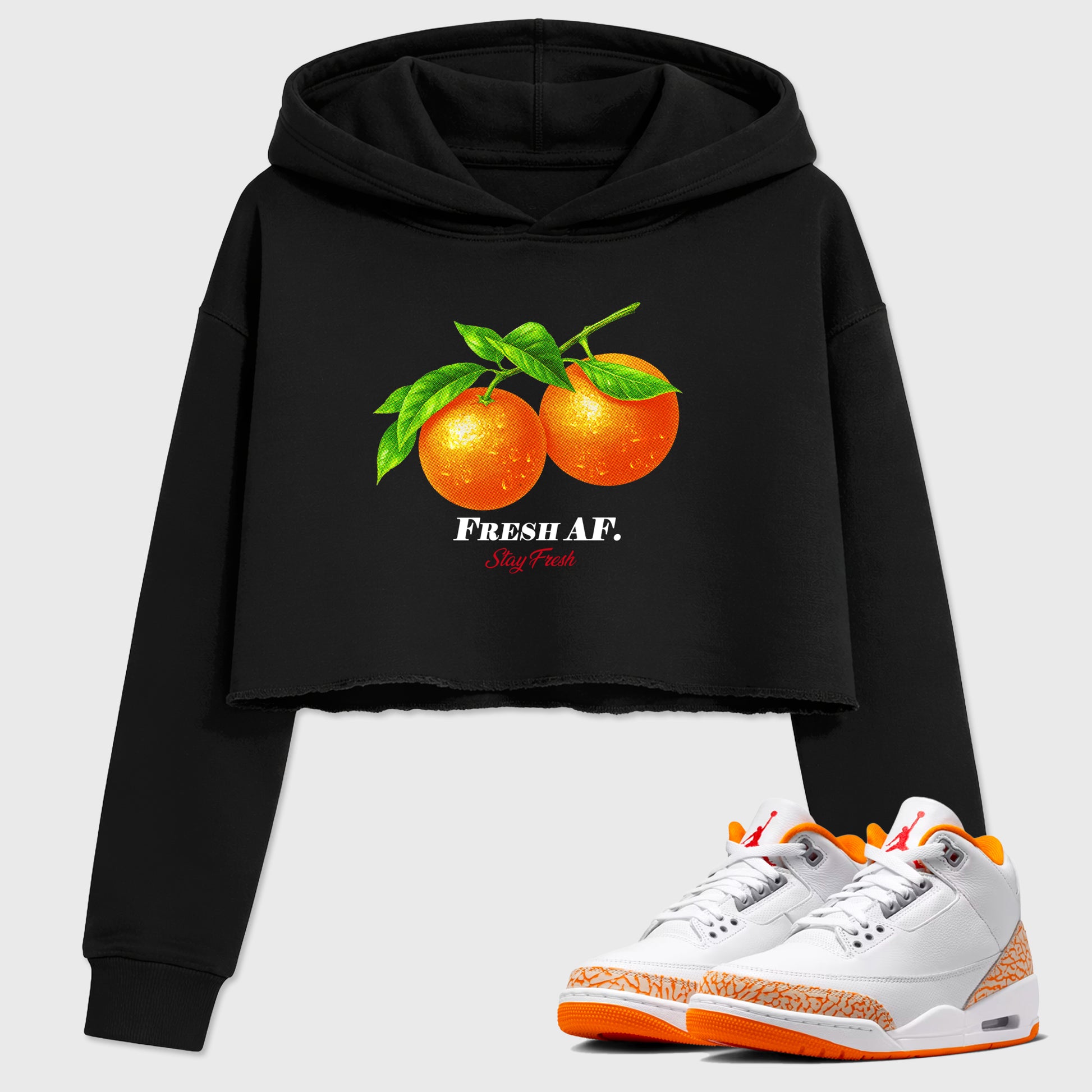 Sneaker match tees – Sneaker Tees To Match Air Jordan 3 Orange Citrus Shoes – Fresh Orange Crop T-Shirt Black 1
