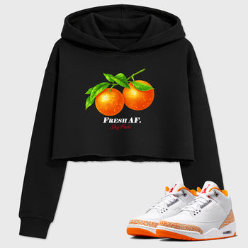 Sneaker match tees – Sneaker Tees To Match Air Jordan 3 Orange Citrus Shoes – Fresh Orange Crop T-Shirt Black 1