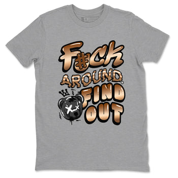 Air Foamposite 1 Metallic Copper Shirts To Match Jordans Fuck Around And Find Out Sneaker Shirts Air Foamposite One Metallic Copper SNRT Sneaker Release Tees Unisex Cotton Crew Neck Heather Grey 2 crew neck shirts