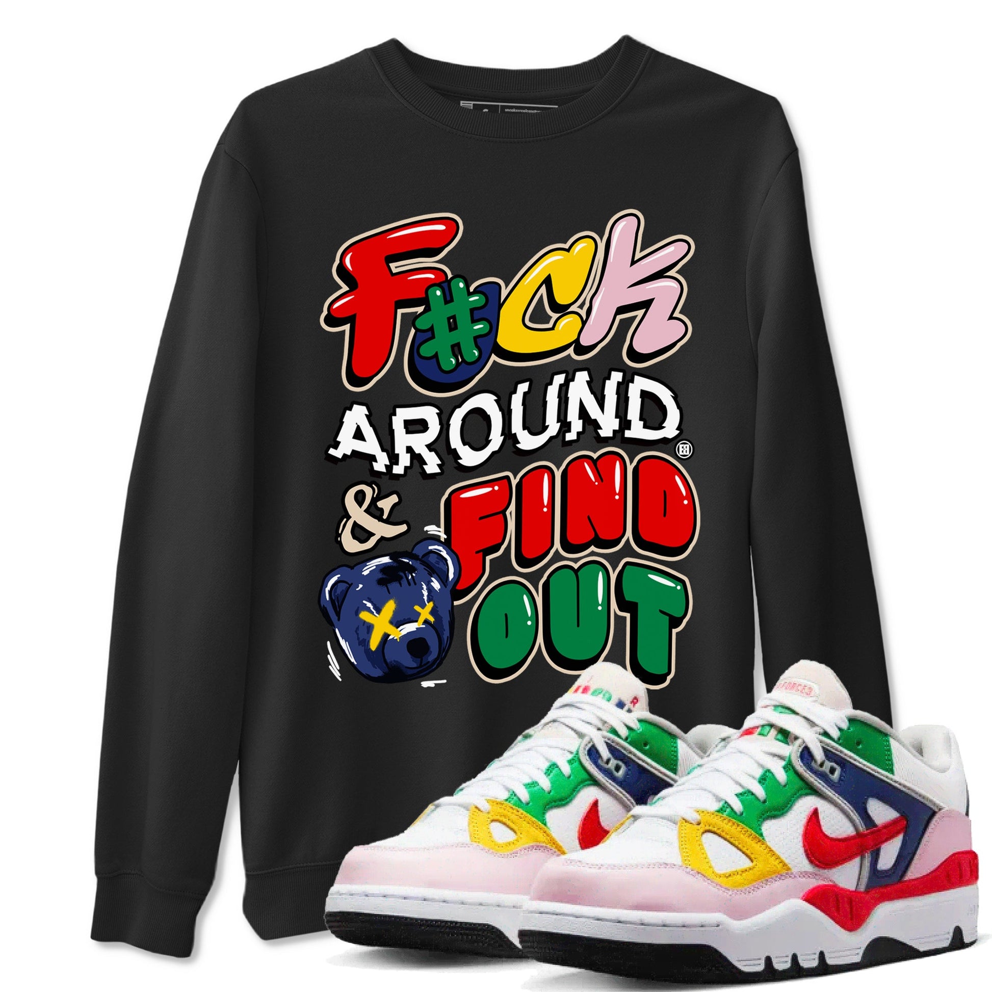 AF 3 Nigo shirtsto match jordans Fuck Around And Find Out sneaker match tees Air Force 3 Low x Nigo Blue Void and Tour Yellow match shoes to clothes SNRT Sneaker Tees unisex cotton Black 1 shirts