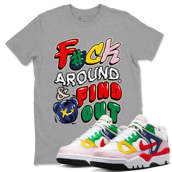 AF 3 Nigo shirtsto match jordans Fuck Around And Find Out sneaker match tees Air Force 3 Low x Nigo Blue Void and Tour Yellow match shoes to clothes SNRT Sneaker Tees unisex cotton Heather Grey 1 shirts