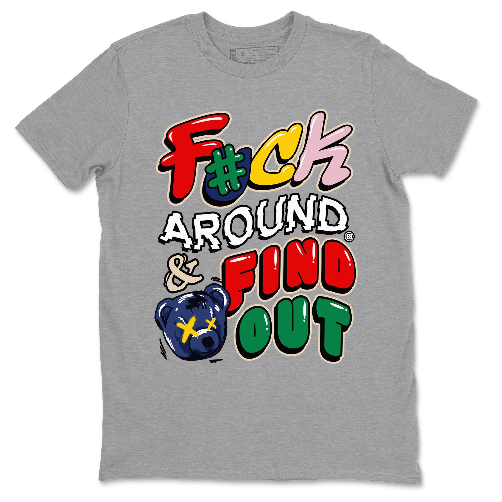 AF 3 Nigo shirtsto match jordans Fuck Around And Find Out sneaker match tees Air Force 3 Low x Nigo Blue Void and Tour Yellow match shoes to clothes SNRT Sneaker Tees unisex cotton Heather Grey 2 shirts