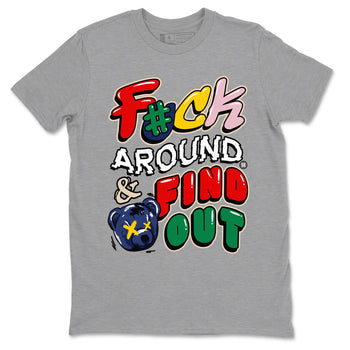 AF 3 Nigo shirtsto match jordans Fuck Around And Find Out sneaker match tees Air Force 3 Low x Nigo Blue Void and Tour Yellow match shoes to clothes SNRT Sneaker Tees unisex cotton Heather Grey 2 shirts