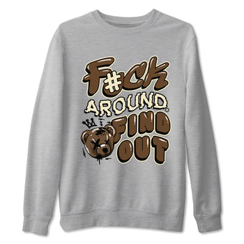 1s Mocha shirts to match jordans Fuck Around And Find Out sneaker match tees Air Jordan 1 Mocha match shoes to clothes SNRT Sneaker Tees unisex cotton Heather Grey 2 shirts