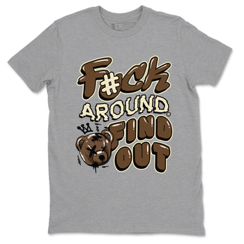 1s Mocha shirts to match jordans Fuck Around And Find Out sneaker match tees Air Jordan 1 Mocha match shoes to clothes SNRT Sneaker Tees unisex cotton Heather Grey 2 shirts