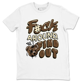 1s Mocha shirts to match jordans Fuck Around And Find Out sneaker match tees Air Jordan 1 Mocha match shoes to clothes SNRT Sneaker Tees unisex cotton White 2 shirts