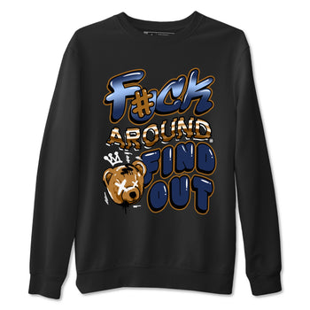 Air Jordan 13 Midnight Navy shirts to match jordans Fuck Around And Find Out sneaker match tees AJ13 Midnight Navy SNRT Sneaker Release Tees unisex cotton Black 2 crew neck shirts