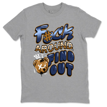Air Jordan 13 Midnight Navy shirts to match jordans Fuck Around And Find Out sneaker match tees AJ13 Midnight Navy SNRT Sneaker Release Tees unisex cotton Heather Grey 2 crew neck shirts