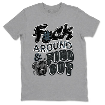 3s Black Cat shirts to match jordans Fuck Around And Find Out best t shirts to wear with jordans AJ3 Retro Black Cat match shoes to clothes SNRT Sneaker Tees unisex cotton Heather Grey 2 shirts
