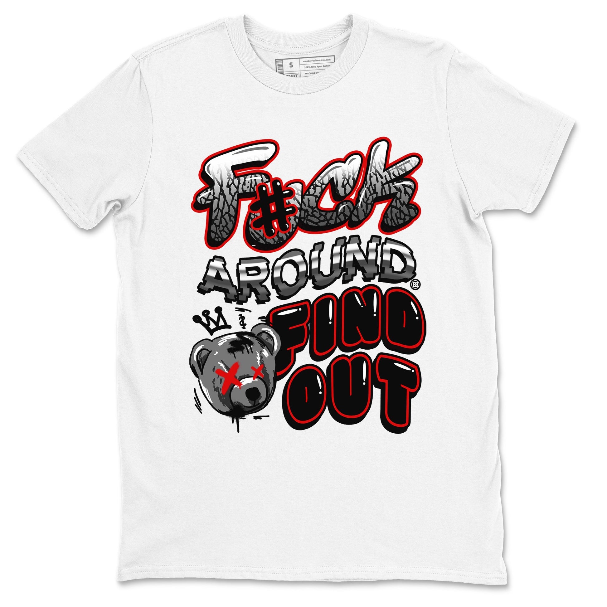 3s Black Cement shirts to match jordans Fuck Around And Find Out sneaker match tees Air Jordan 3 Retro Black Cement SNRT Sneaker Release Tees unisex cotton White 2 crew neck shirts