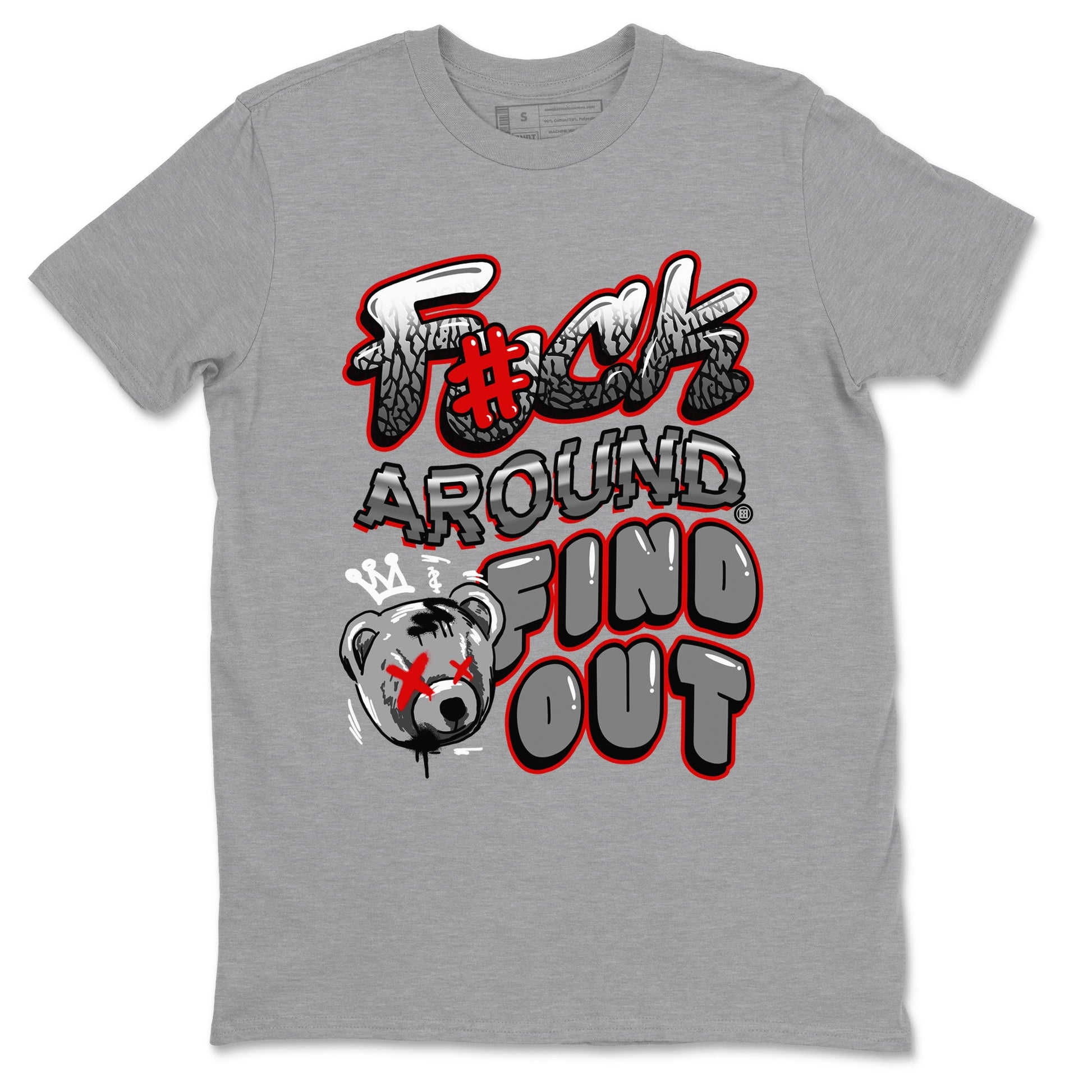 Jordan 3 Retro Cement Grey shirts to match jordans Fuck Around And Find Out sneaker match tees AJ3 Cement Grey SNRT Sneaker Release Tees unisex cotton Heather Grey 2 crew neck shirts