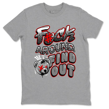 Jordan 3 Retro Cement Grey shirts to match jordans Fuck Around And Find Out sneaker match tees AJ3 Cement Grey SNRT Sneaker Release Tees unisex cotton Heather Grey 2 crew neck shirts
