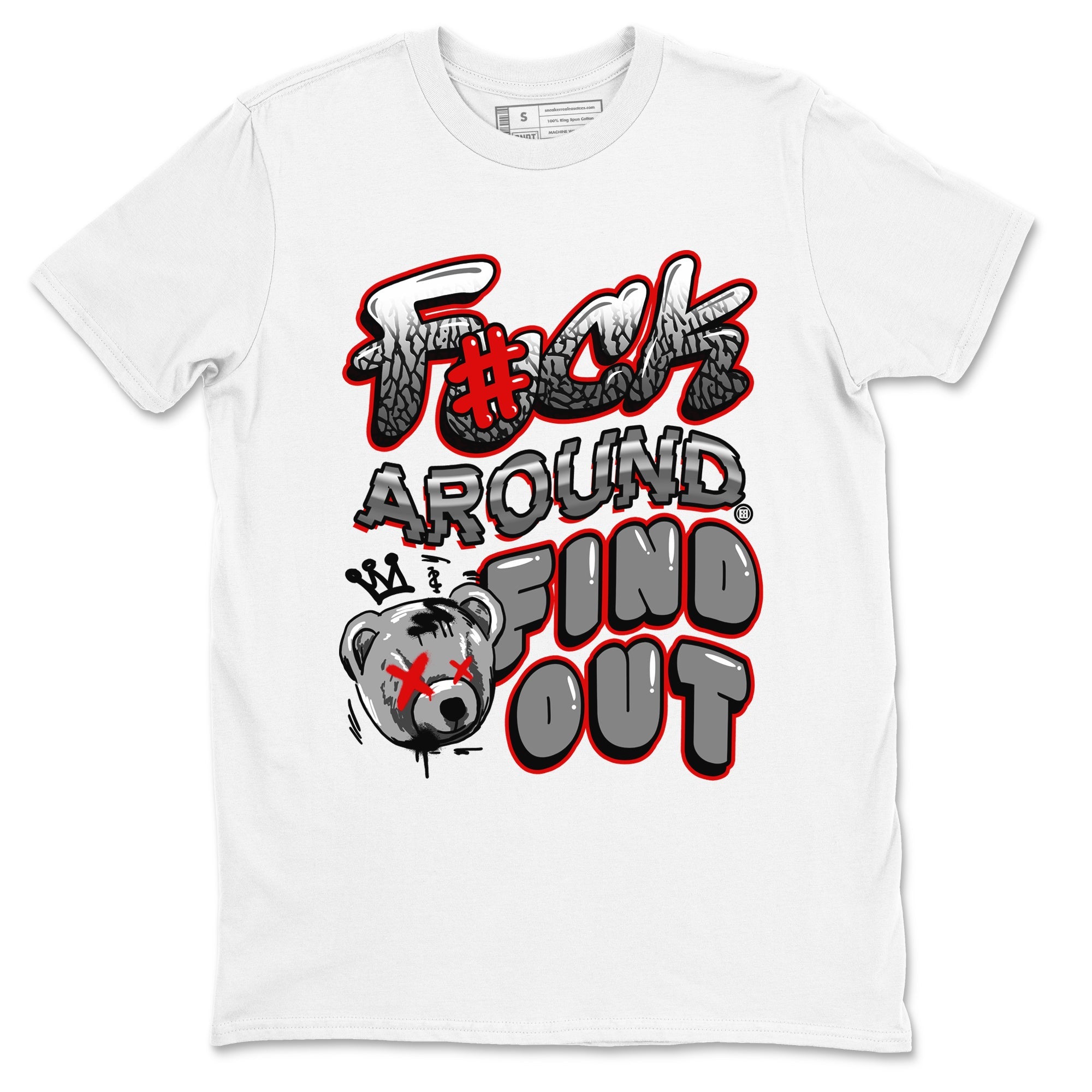 Jordan 3 Retro Cement Grey shirts to match jordans Fuck Around And Find Out sneaker match tees AJ3 Cement Grey SNRT Sneaker Release Tees unisex cotton White 2 crew neck shirts
