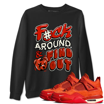 4s Brick By Brick best t shirts to wear with jordans Fuck Around And Find Out sneaker match tees Nigel Sylvester x Air Jordan 4 Brick by Brick match shoes to clothes SNRT Sneaker Tees unisex cotton Black 1 shirts