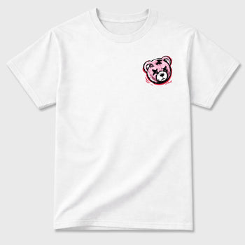 Fuck Around and Find Out Graphic T-Shirt sneaker match tee designed for1s Travis Scott x Tropical Pink, featuring coordinated color options for a perfect streetwear match. White shirt.