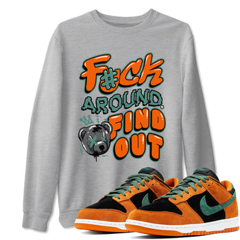 Dunk Low Ceramic shirts to match jordans Fuck Around And Find Out sneaker match tees Dunk Ceramic match shoes to clothes SNRT Sneaker Tees unisex cotton Heather Grey 1 shirts