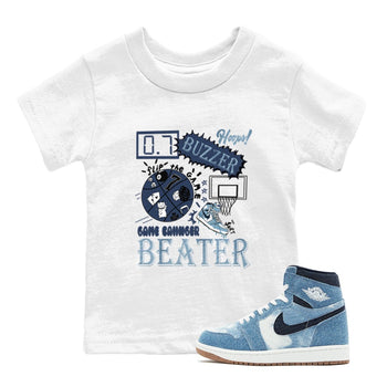 1s Denim shirts to match jordans Game Changer sneaker match tees Air Jordan 1 Denim SNRT Sneaker Tees streetwear brand Baby and Youth White 1 cotton tee