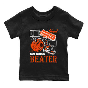 Game Changer baby and kids t-shirt crafted for little sneakerheads to shine with the Air Jordan 1 Shattered Backboard sneakers, displayed in Black 2.