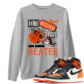 Game Changer sneaker match t-shirt styled to complete your fit with the Air Jordan 1 Shattered Backboard sneakers, shown in Heather Grey 1.