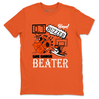 Game Changer sneaker match t-shirt styled to complete your fit with the Air Jordan 1 Shattered Backboard sneakers, shown in Orange 2.